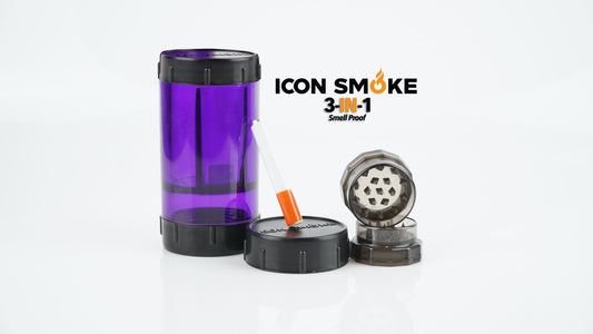 Icon Smoke 3 en 1 - Contenedor Pipa Grinder