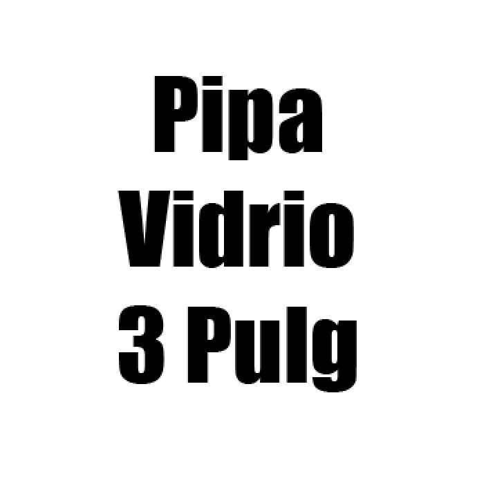 Pipa Vidrio 3 Pulgadas