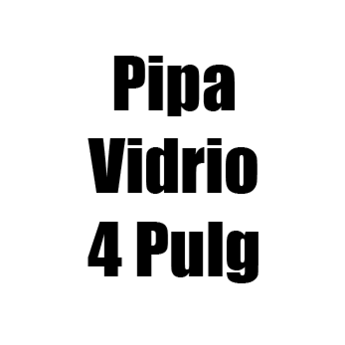 Pipa Vidrio 4 Pulgadas